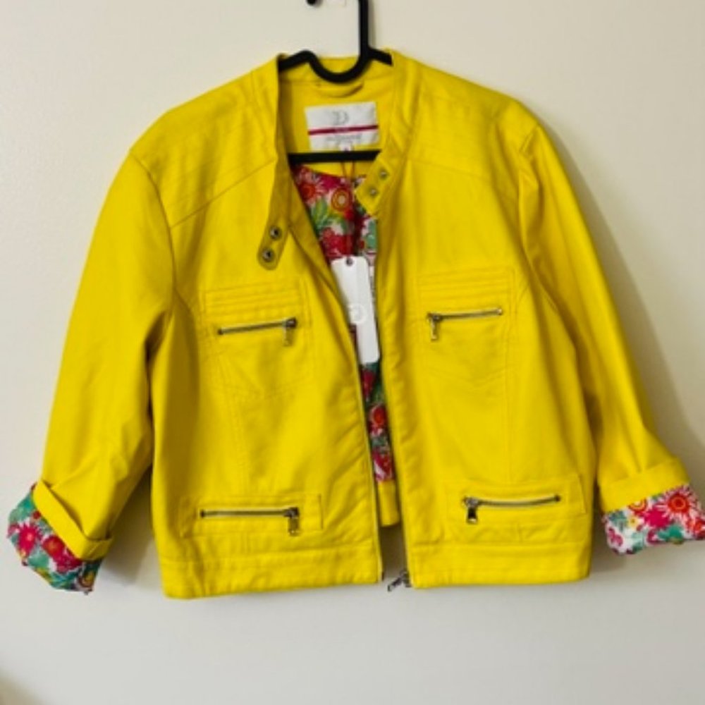 Dollhouse Yellow "leather" Jacket with tags.